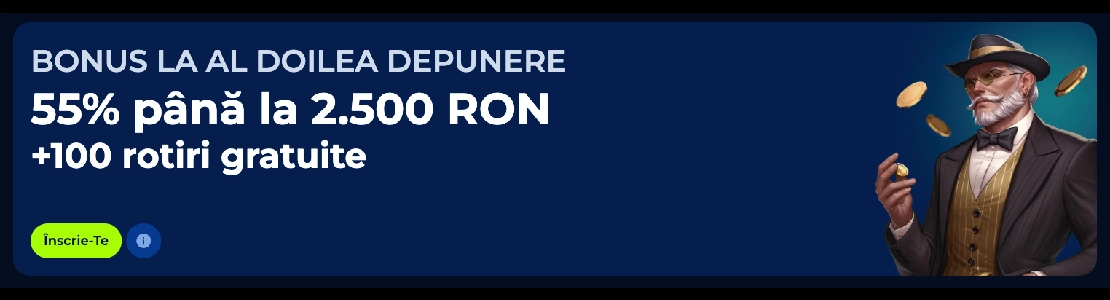 Biliionaire Spin bonus la al doilea depunere